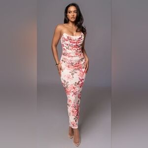 JLUXLABEL Floral One Shoulder Maxi Dress. NWT!!